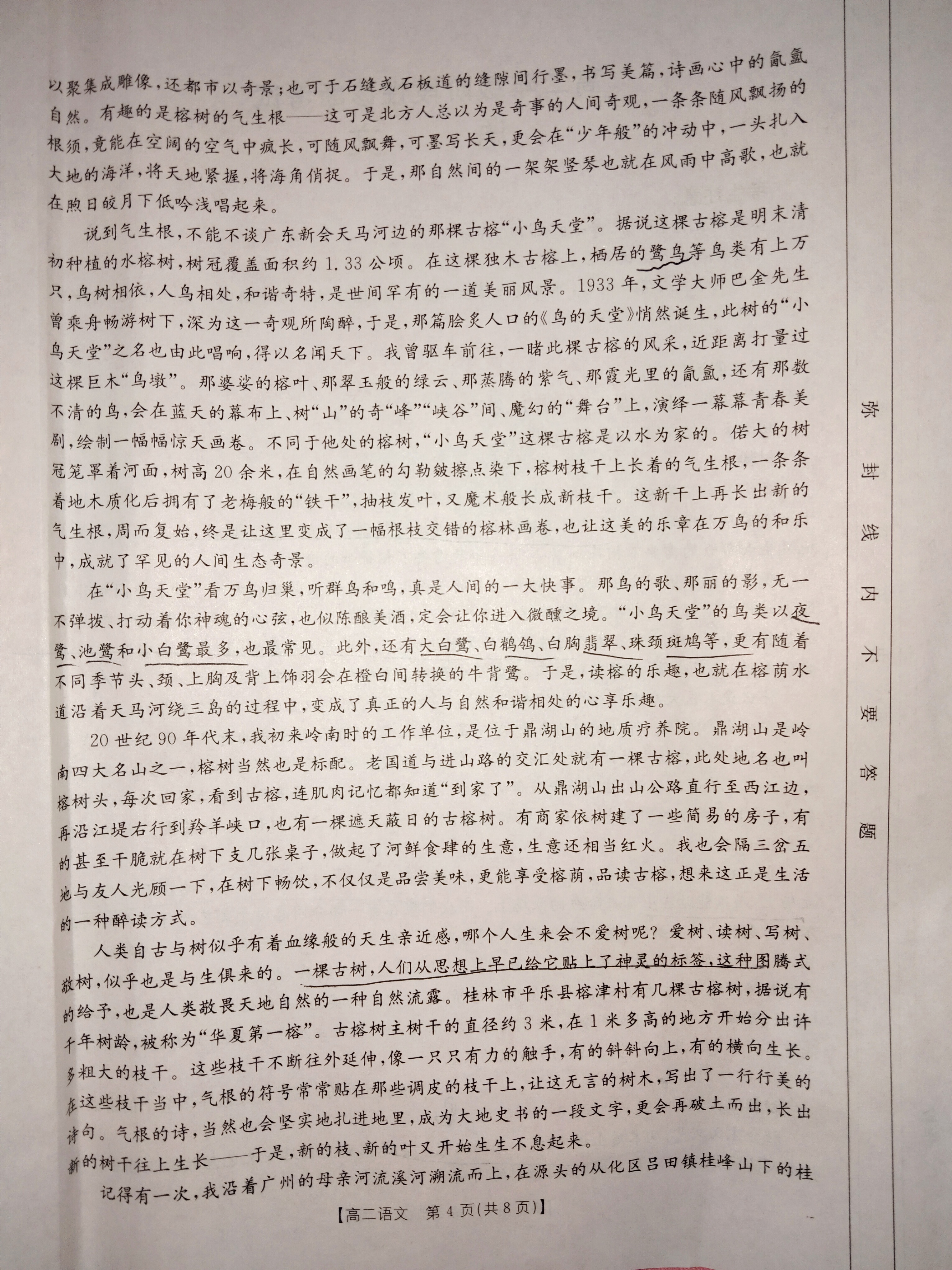 高三2025年普通高校招生考试精准预测卷(二)2语文答案