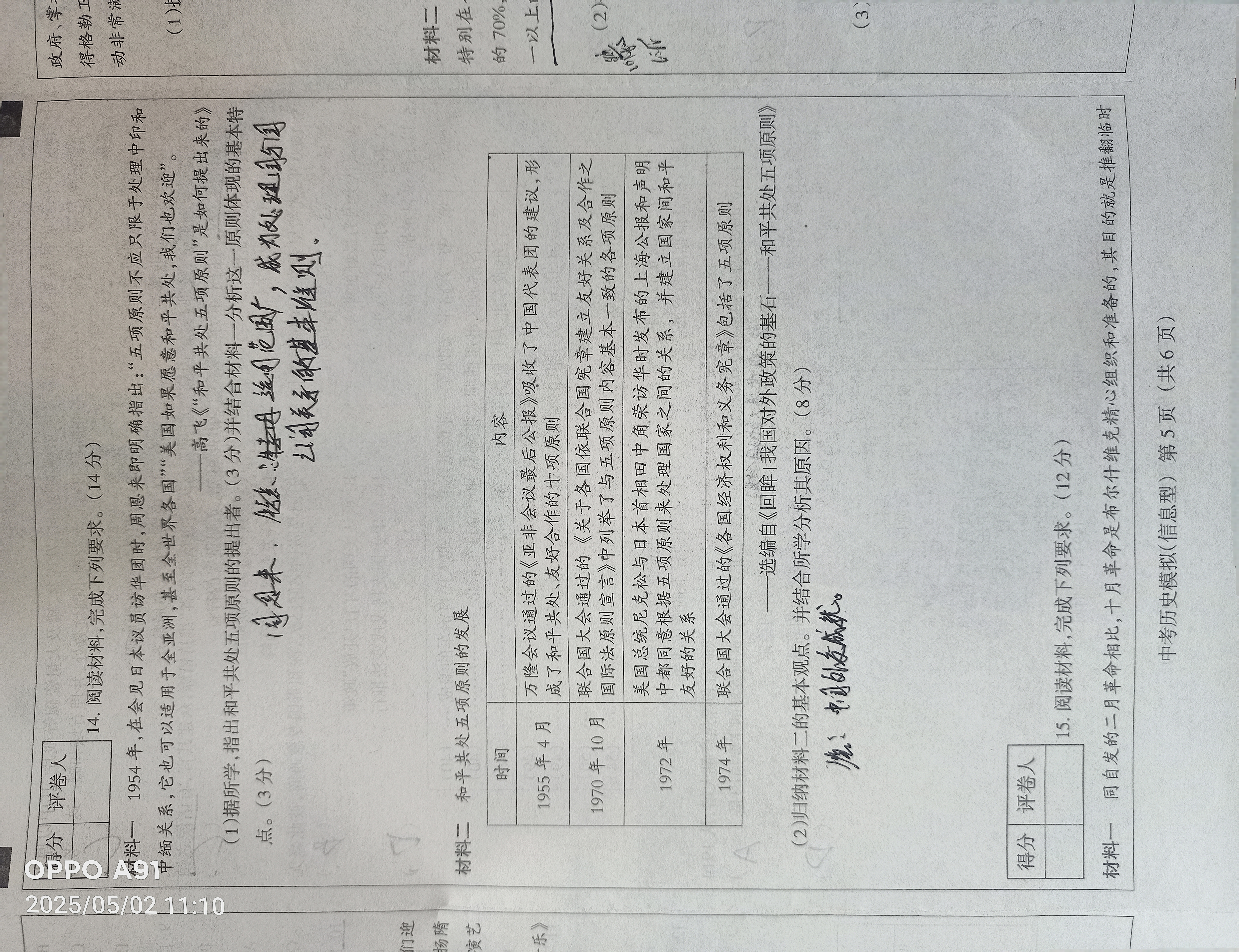 天舟高考衡中同卷·2025-2026学年度高三一轮复习周测卷(一)1历史试题