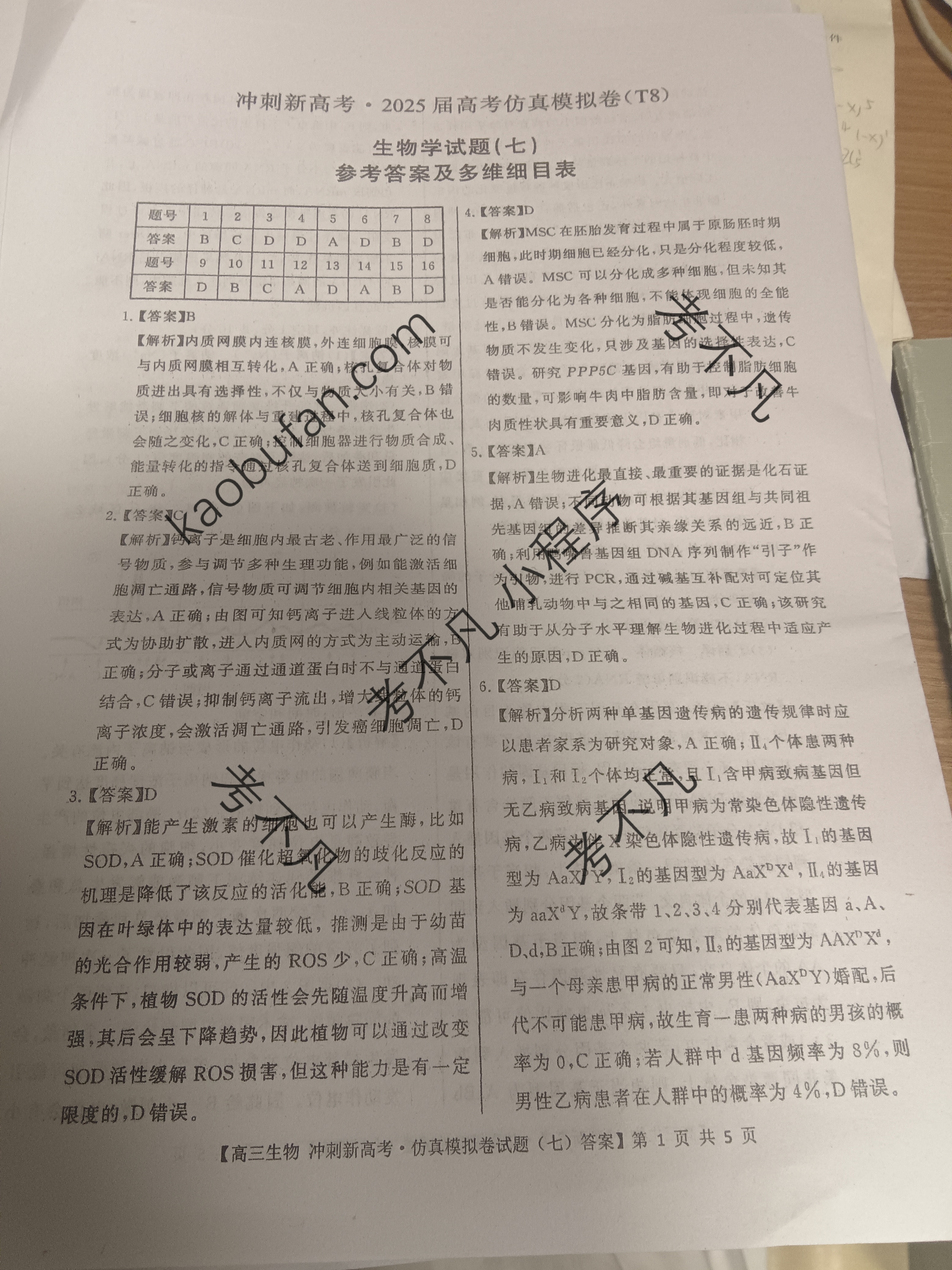 [智慧上进]2025届名校学术联盟·高考模拟信息卷&冲刺卷&预测卷(十)10生物Ⅱ答案
